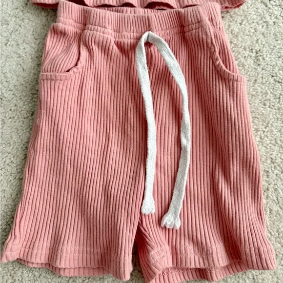 Kids Ribbed 'Daddy's Girl' Matching Set - Pink - Picture 2 of 6